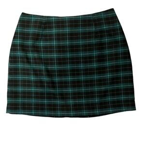 Old Navy Plaid Navy Green Polyester Mini Skirt Womens Size 4 Academia Schoolgirl